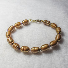 Load image into Gallery viewer, Golden Freshwater Pearl Bracelet