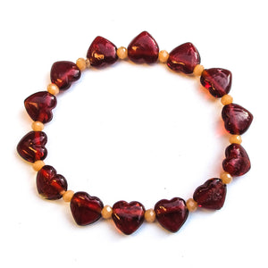 Hearts & Gemstones Stretchy Bracelet