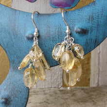 Load image into Gallery viewer, Gemstone Dangle Earrings/Citrine