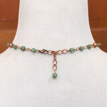 Load image into Gallery viewer, Copper and Green Medieval Princess Pearl Necklace 