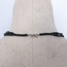 Load image into Gallery viewer, Floating Rings Black &amp; Silver Beaded Necklace