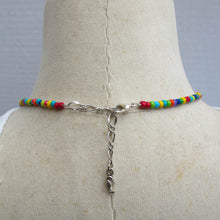 Load image into Gallery viewer, Rainbow Confetti Seed Bead Necklace with Animal Charms