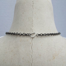 Load image into Gallery viewer, Victorian-Inspired Gunmetal Chain Necklace with Elegant Medallion Accents