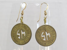 Load image into Gallery viewer, Santa Monica Bus Token Earrings, Historic Earrings, Unique Handmade Earrings, Gift for Women, Vintage Jewelry