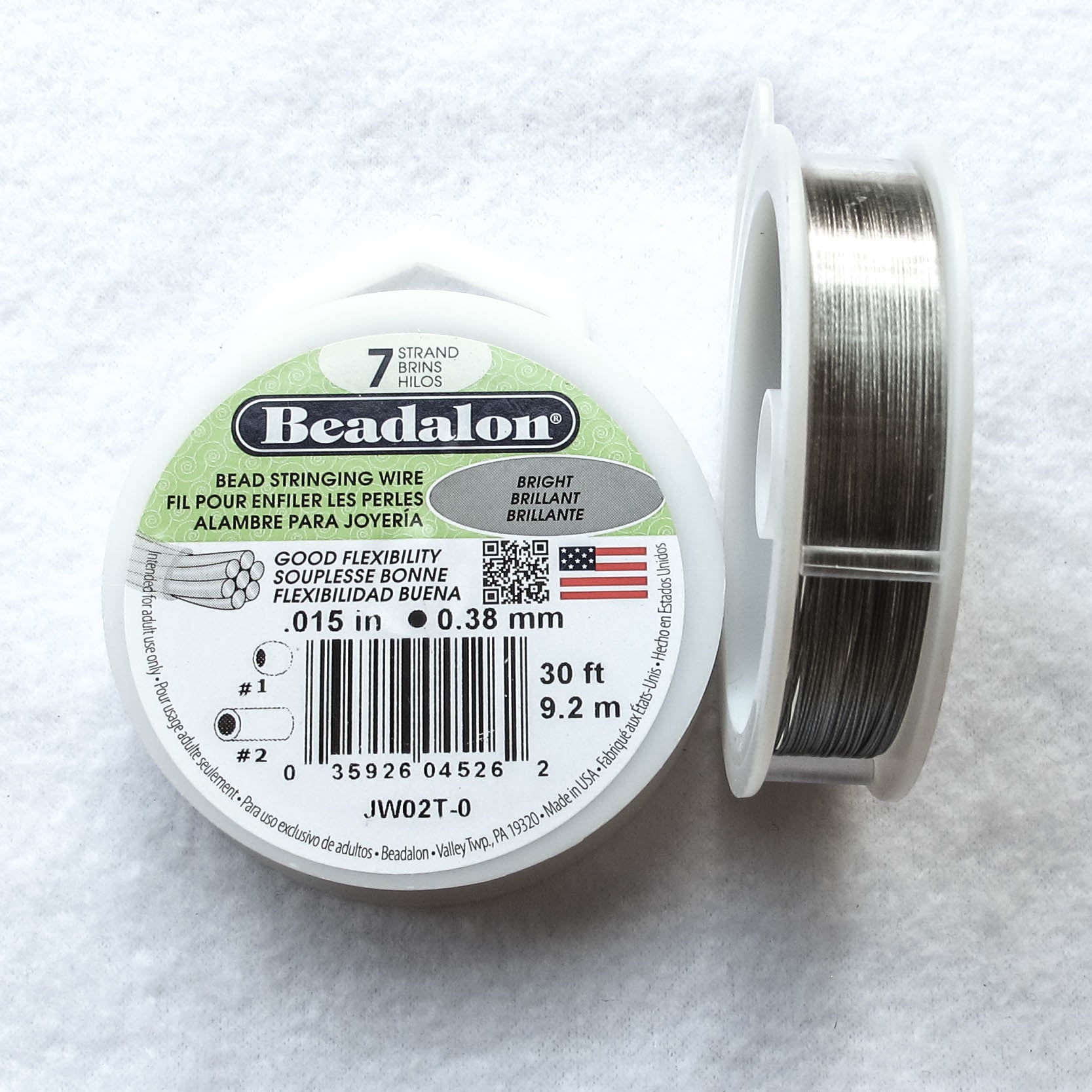 Beadalon Stringing Wire 7-Strand .01X30'-Bright